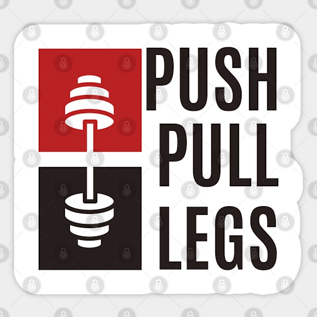 push pull legs Sticker by Teeeshirt